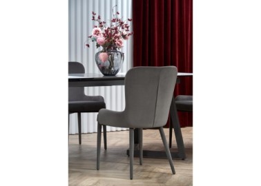 TIZIANO extension table color top - light grey  dark grey legs - dark grey5