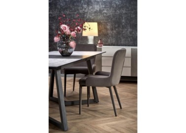 TIZIANO extension table color top - light grey  dark grey legs - dark grey7