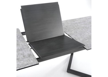 TIZIANO extension table color top - light grey  dark grey legs - dark grey10