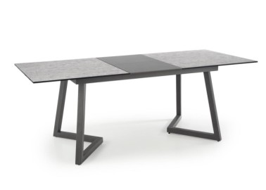 TIZIANO extension table color top - light grey  dark grey legs - dark grey13