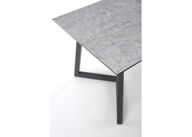 TIZIANO extension table color top - light grey  dark grey legs - dark grey14