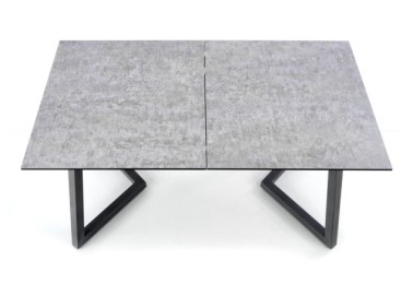 TIZIANO extension table color top - light grey  dark grey legs - dark grey16
