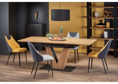 UMBERTO table natural oak leg natural oakblack7