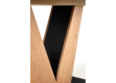 UMBERTO table natural oak leg natural oakblack10