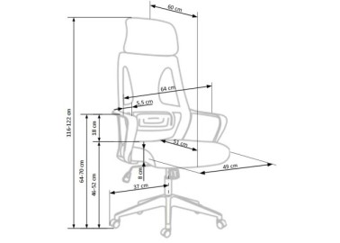 VALDEZ office chair color black  grey2
