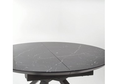 VERTIGO extension table color top - black marble legs - black5