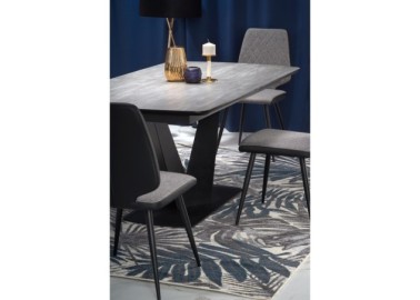 VINSTON extension table color top - dark grey  black legs - black1