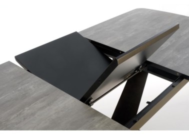 VINSTON extension table color top - dark grey  black legs - black8
