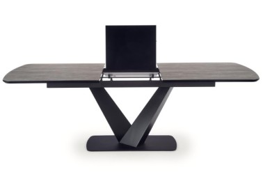 VINSTON extension table color top - dark grey  black legs - black12
