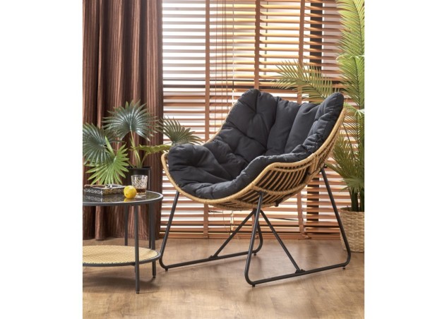 WHISPER leisure chair black  natural0
