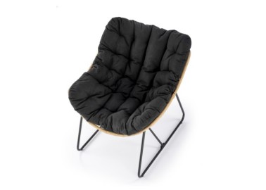 WHISPER leisure chair black  natural1