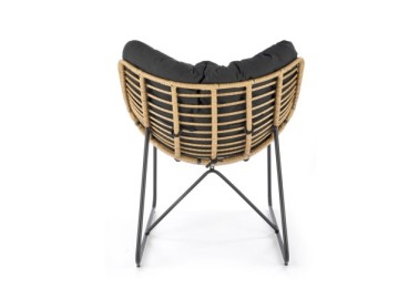 WHISPER leisure chair black  natural2