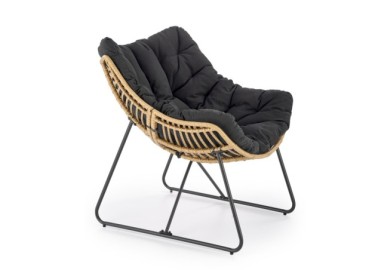 WHISPER leisure chair black  natural5