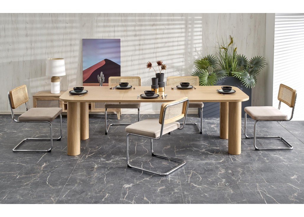 ELEFANTE RECTANGLE extension table natural oak0